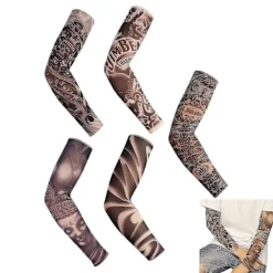 5-pack Tattoo Sleeves Fake Temporära Tatueringar Arm Sleeves Arm Sun Protection Covers Kompatibel Karneval Maskerad_Bra saker> Smink