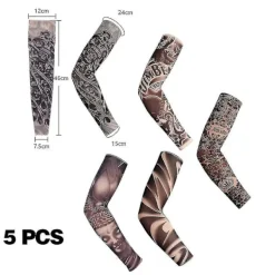 5-pack Tattoo Sleeves Fake Temporära Tatueringar Arm Sleeves Arm Sun Protection Covers Kompatibel Karneval Maskerad_Särskilda gåvor><noscript><img width=