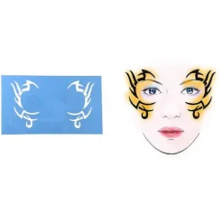 BraVärde 2-5-pack Återanvändbara Ansiktsmålningsschabloner Kroppsmålningsmall 4-lingling} 2 Pcs><noscript><img width=