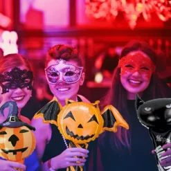 3-pack vuxen/barn skrikmasker, Halloween skräckmasker, dödskalle Co><noscript><img width=