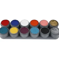 GRIMAS Palett för ansikts- och kroppsmakeup 12 färger 15 ml> Smink