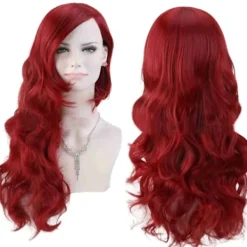 Paris_Peruker COS Batman Poison Ivy Röd Peruk Lockig Lång Cosplay Vardagligt Hår Värmetålig Syntetisk Fiber Peruk> Peruker