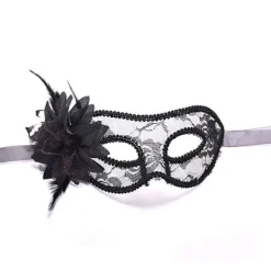 Party Mask Halloween Mask SVART> Masker