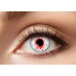 Catcher Partylinser vita röda färgade linser halloween coola crazy läskiga> Tillbehör