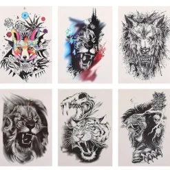 6pcs Creative Tattoos Stickers Body Stickers Arm Stickers Decorative Stickers> Smink