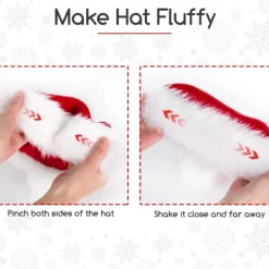 PCS Jultomteluvor för Vuxna, Lyxiga Jultomteluvor i Bulk, Plysch Jultomteluvor, Sammet Mjuka Jultomtedräkter><noscript><img width=