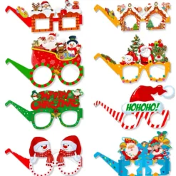 8Pcs Party Glasses Funny Selfie Props Holiday Glasses Frames Birthday Party DIY Decor 2024 Photo Christmas Funny Prom sunglasses> Tillbehör