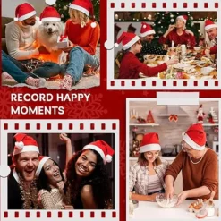 ATELA 10PCS Santa Hats Julhatt för vuxna, Julfest hattar Maskeraddräkt Julhattar eller jultomtedräkt - Jultomten Kul Julhattar för Xmas Office Party Bulk><noscript><img width=