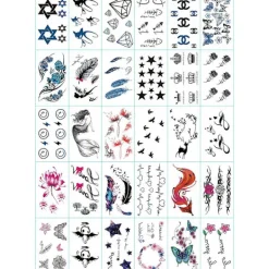 30pcs Small Fresh Tattoo Stickers Tattoo Flowers Waterproof Durable Stickers> Smink