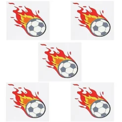 5pcs Soccer Flame Sticker Personality Temporary Sticker Body Art Decoration Decal Sticker> Smink