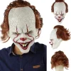 Pennywise It Clown Mask Deluxe Latex Över Huvud Halloween Skräck Clown Mask Zf0401> Masker