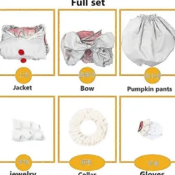 Pennywise Kostym Skräck Pennywise Kostymdräkt Kompatibel med Kvinnor Flickor Outfit-FA- S> Dräkter