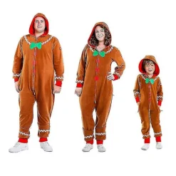Pepparkaksgubbe Jumpsuit Pyjamas för Män - Familjmatchande Pyjamas[JSR] Kid> Dräkter