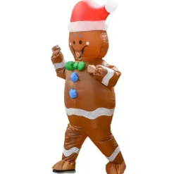 Pepparkaksman Uppblåsbar Kostym Batteridriven Temafestdräkt för Show Aktivitet Fest-Perfekt-Max> Dräkter