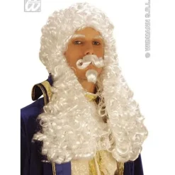 WIDMANN Perrucke Marquis Man - - Kostymtillbehör Vitt - Vuxen Inomhus> Peruker