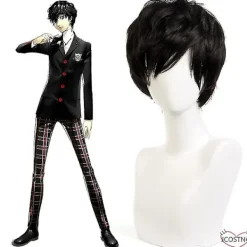 Persona 5 Akira Kurusu Cosplay Costume P5 Protagonist Dancing Star Nig S> Peruker
