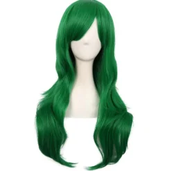 Peruk Anime lång lockig peruk 70CM (Gräsgrön)> Peruker