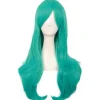 Peruk Anime lång lockig peruk 70CM (Blågrön)> Peruker