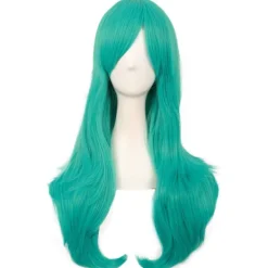 Peruk Anime lång lockig peruk 70CM (Blågrön)> Peruker