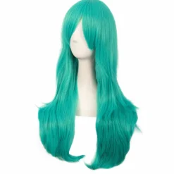 Peruk Anime lång lockig peruk 70CM (Blågrön)><noscript><img width=