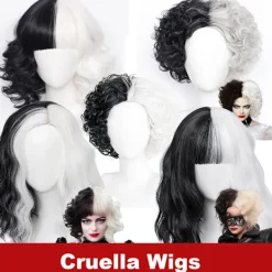 Peruk Cruella De Vil Kuila Halloween Cosplay - hög kvalitet 3><noscript><img width=