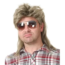 Peruk Herr Guld Mullet 80-tals Mullet Långt Syntetiskt Hår> Peruker