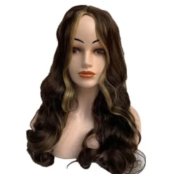 Otego Peruk mörkbrun inkl. peruknät & löshårskam><noscript><img width=