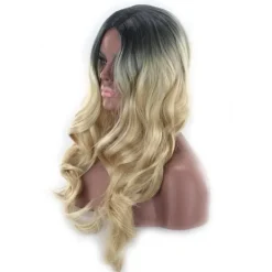 Peruk Svart, grå, blond inkl. peruknät & hårkam><noscript><img width=