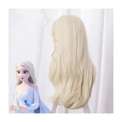 unbranded Peruk Vågigt Cosplay Curly Princess Peruk Vit Snow Queen Långt hår för kvinnor - Beige><noscript><img width=