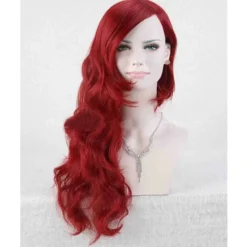 Peruker COS Batman Poison Ivy Röd Peruk Lockig Lång Cosplay Vardagligt Hår Värmebeständig Syntetisk Fiber Peruk><noscript><img width=