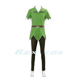 Peter Pan Cosplay Anime Costume Green Elf Uniform Dresses Boys Girls Halloween Carnival Costume Fancy Dress Suit Men -a L Men><noscript><img width=
