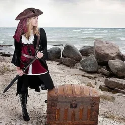 Pirathatt för vuxna Halloweenhattar för vuxna Tricorn-hatt i kolonialstil lämplig><noscript><img width=