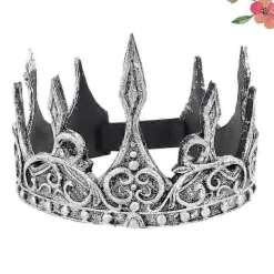 Plasttiara Krona Män Kungakrona Vuxen Halloween Krono Mjukt Hårband Kostym Huvudbonad><noscript><img width=