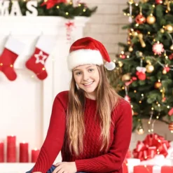 Plush Julgranspynt, LED-belyst Julhatt, Tomtehatt><noscript><img width=