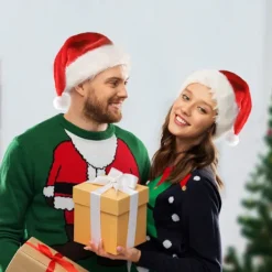 Plush Julgranspynt, LED-belyst Julhatt, Tomtehatt><noscript><img width=