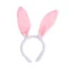 unbranded Plush Kaninöron Hårband Kanin Hårband Kaninöron Hårband (Vit och Rosa)> Huvudbonader