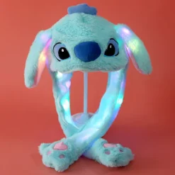 Plush och varm kaninmössa med LED-ljus, hoppande mössa><noscript><img width=