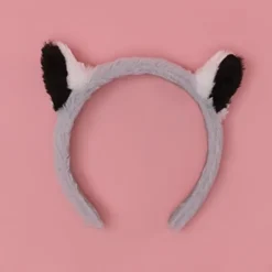 Plushdjur Lemur Öron Huvudbonad Lolita Huvudbonad Lång Svans Päls Hårband><noscript><img width=