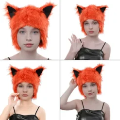 unbranded Plysch Öronmössa Cosplay Kostym Mössa För Vinter Utomhusaktivitet Kallt Väder> Huvudbonader