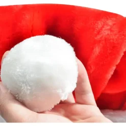 Premium hattar (4-pack), plysch röd sammet jul hattar med vita manschetter><noscript><img width=