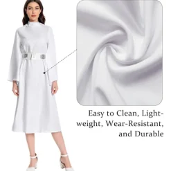 Prinsessan Leia-dräkt, vit lång kjol vuxen föreställningsdräkt XXL><noscript><img width=