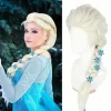 Prinsessperuk för flickor blond cosplay peruk flätad peruk cosplay peruk för flickor, syntetiskt hår flickors blonda peruk för kostymfest halloween peruk | Fyndiq> Peruker