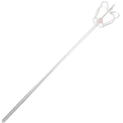 Prinsess-spö och krona set bröllopsrekvisita drottning kostym utklädnad kungligt spö för cosplay bröllop och festfavörer> Tillbehör