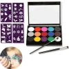 Professionell Kroppsmålning Ansiktsfärg Kit - 15 Färgpalett, Tvättbar> Smink