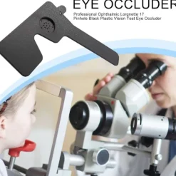 Professionell oftalmisk lorgnett 17 pinhole svart plast synprov ögon ockluder> Tillbehör