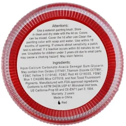 Professionell vattenbaserad matt kroppsmålningspigment Scen Ansiktsfärg Smink (Röd)><noscript><img width=