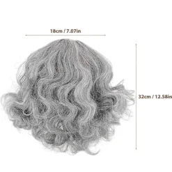 Professor Peruk Äldre Peruk Syntetisk Lockig Peruk Rolig Peruk Gammal Man Flintskallig Peruk för Cosplay> Peruker
