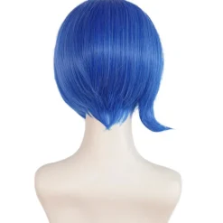 Skapa den perfekta melankoliska karaktärslooken med detta kompletta blå bob-perukset! Den livfulla korta stilen kommer med matchande><noscript><img width=
