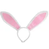 Påsklång kaninöron pannband härlig kanin djur cosplay plysch hårbåge bandana semesterfest hårtillbehör> Huvudbonader