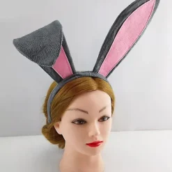 Påsklång kaninöron pannband härlig kanin djur cosplay plysch hårbåge bandana semesterfest hårtillbehör> Huvudbonader